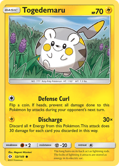 Togedemaru Sun & Moon card