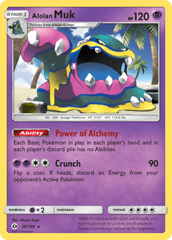 Alolan Muk Sun & Moon card