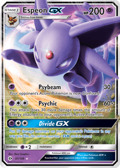 Espeon-GX Sun & Moon card