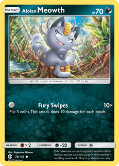 2017 Sun & Moon Alolan Meowth #78