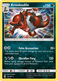 Krookodile Sun & Moon card
