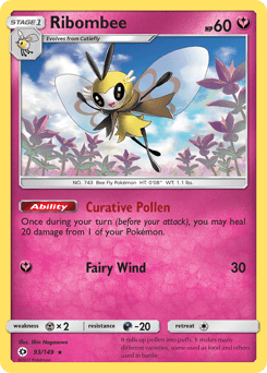 Ribombee Sun & Moon card