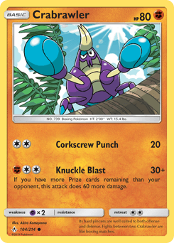 Crabrawler Unbroken Bonds card