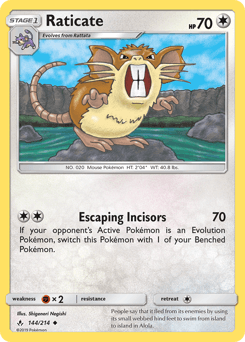 2019 Unbroken Bonds Raticate #144