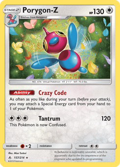 2019 Unbroken Bonds Porygon-Z #157