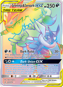 Greninja & Zoroark-GX Unbroken Bonds card