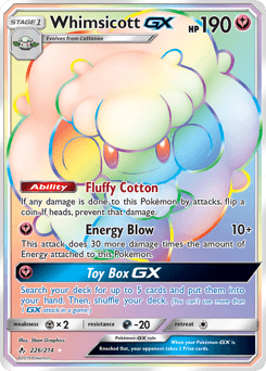 Whimsicott-GX Unbroken Bonds card