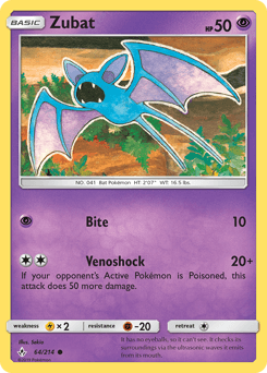 2019 Unbroken Bonds Zubat #64
