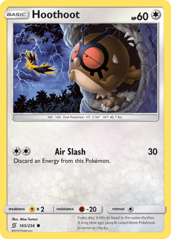 Hoothoot Unified Minds card