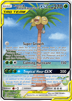 Rowlet & Alolan Exeggutor-GX Unified Minds card
