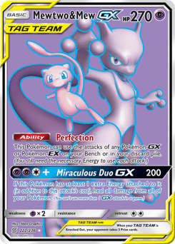Mewtwo & Mew-GX Unified Minds card