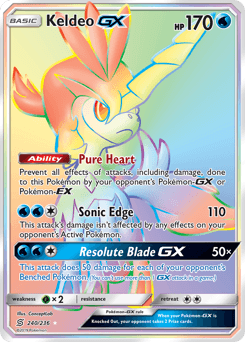 Keldeo-GX Unified Minds card