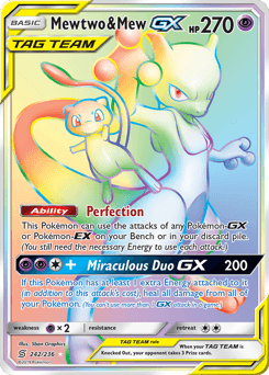 Mewtwo & Mew-GX Unified Minds card