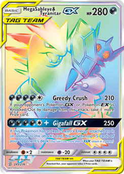 Mega Sableye & Tyranitar-GX Unified Minds card