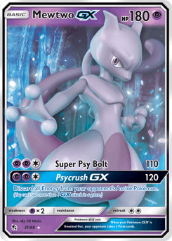 Mewtwo-GX Hidden Fates card