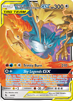 Moltres & Zapdos & Articuno-GX Hidden Fates card