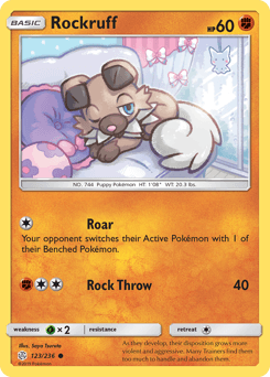 Rockruff Cosmic Eclipse card