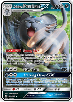 2019 Cosmic Eclipse Alolan Persian-GX #129