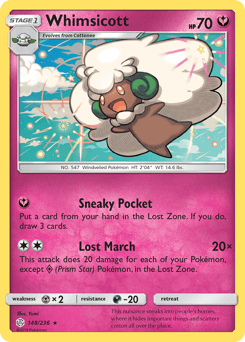 Whimsicott Cosmic Eclipse card