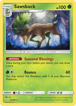 Sawsbuck Cosmic Eclipse card
