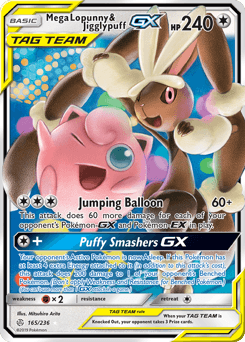 Mega Lopunny & Jigglypuff-GX Cosmic Eclipse card