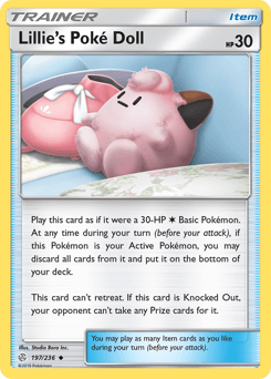 2019 Cosmic Eclipse Lillie's Poké Doll #197