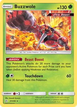 Buzzwole Cosmic Eclipse card