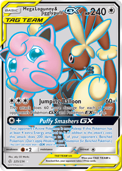 Mega Lopunny & Jigglypuff-GX Cosmic Eclipse card