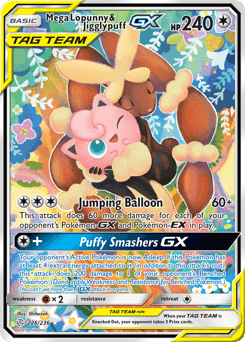 Mega Lopunny & Jigglypuff-GX Cosmic Eclipse card
