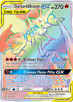 2019 Cosmic Eclipse Charizard & Braixen-GX #251