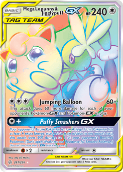 Mega Lopunny & Jigglypuff-GX Cosmic Eclipse card