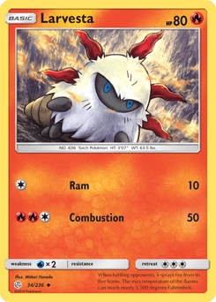2019 Cosmic Eclipse Larvesta #34