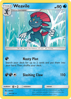 2019 Cosmic Eclipse Weavile #44