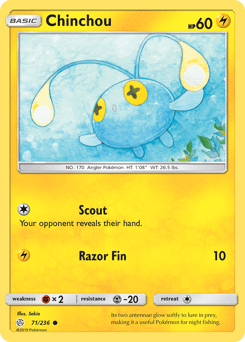 2019 Cosmic Eclipse Chinchou #71