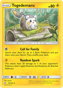 2019 Cosmic Eclipse Togedemaru #73