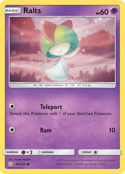 2019 Cosmic Eclipse Ralts #80