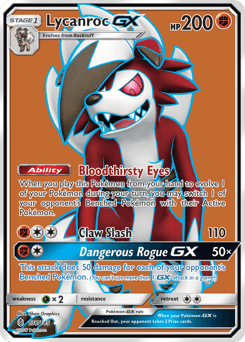 Lycanroc-GX Guardians Rising card