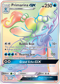 Primarina-GX Guardians Rising card