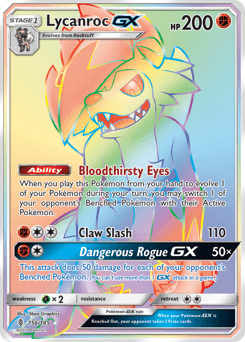 Lycanroc-GX Guardians Rising card