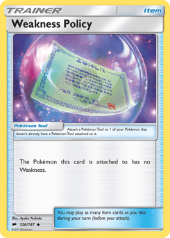 Weakness Policy Burning Shadows card