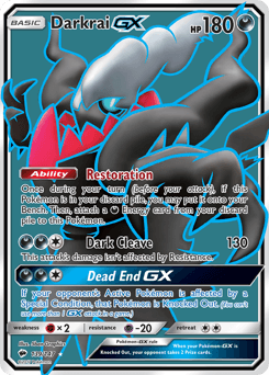 Darkrai-GX Burning Shadows card