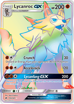 Lycanroc-GX Burning Shadows card
