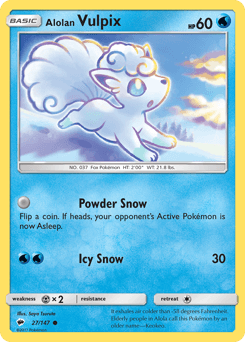 Alolan Vulpix Burning Shadows card