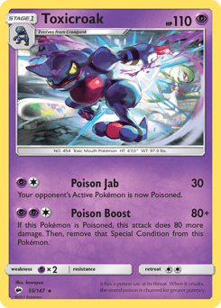 Toxicroak Burning Shadows card