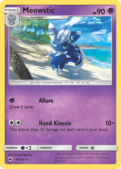 Meowstic Burning Shadows card