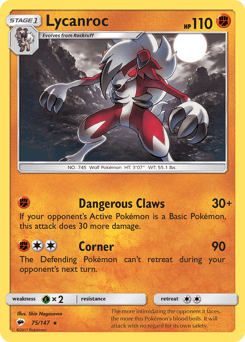 2017 Burning Shadows Lycanroc #75