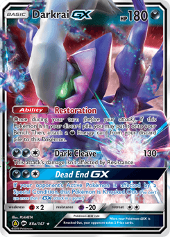 Darkrai-GX Burning Shadows card