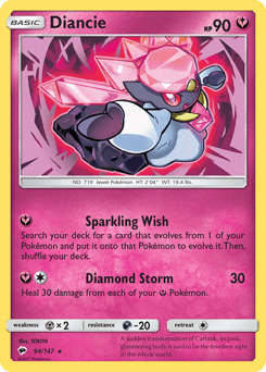 Diancie Burning Shadows card