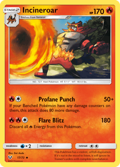 Incineroar Shining Legends card