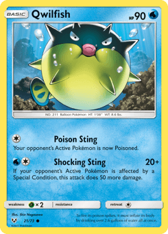 Qwilfish Shining Legends card